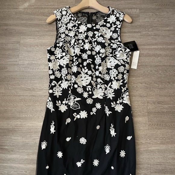 White House Black Market Dress Women's Size 10 Embroidered Floral Sheath NWT - Picture 13 of 14
